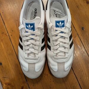 Adidas Classic White and Black Trainers